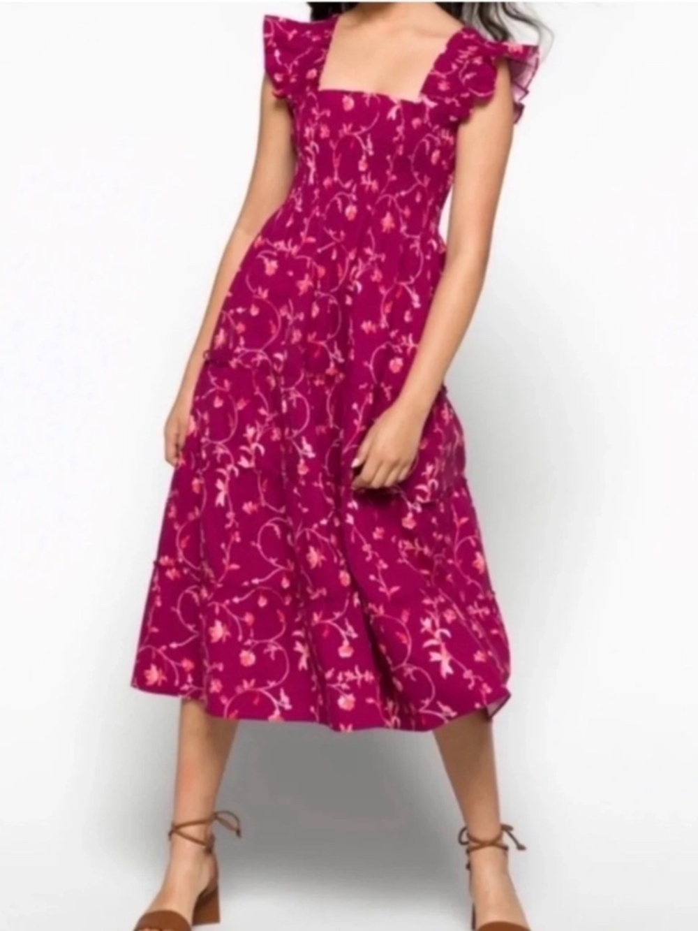 Burgundy Hill House Ellie Nap Midi Dress